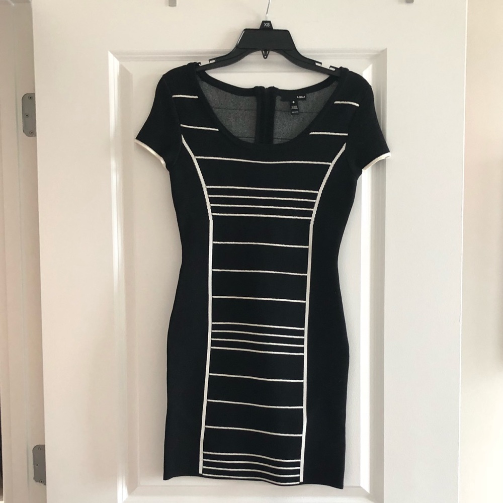 Aqua stretch bodycon dress